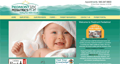 Desktop Screenshot of piedmontpediatrics.com